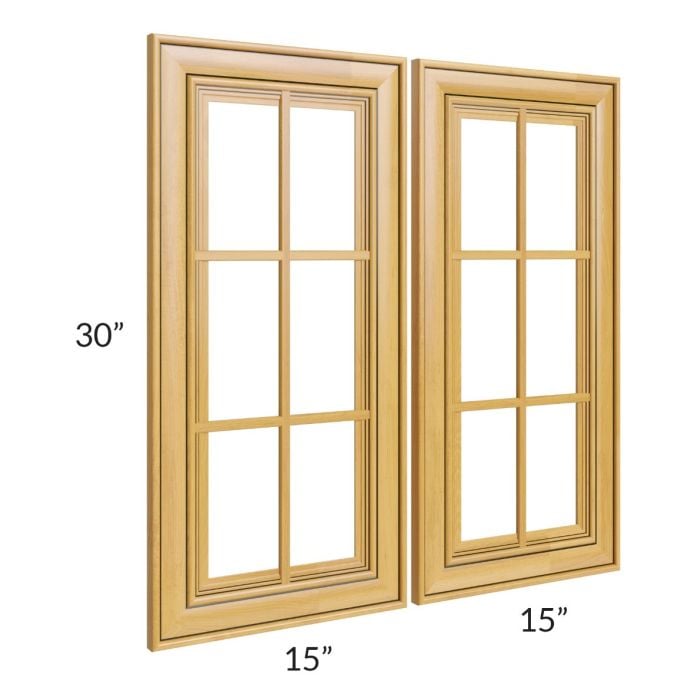 RTA Glazed Praline 30" x 30" Mullion Glass Door