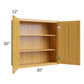 RTA Glazed Praline 30" x 30" Wall Cabinet with 2 Decorative End Panels