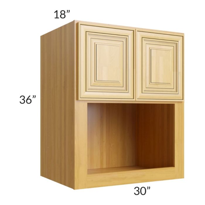RTA Glazed Praline 30" x 36" Microwave Cabinet