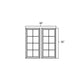 RTA Glazed Praline 30" x 36" Mullion Glass Door