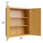 RTA Glazed Praline 30" x 36" Wall Cabinet with 2 Decorative End Panels
