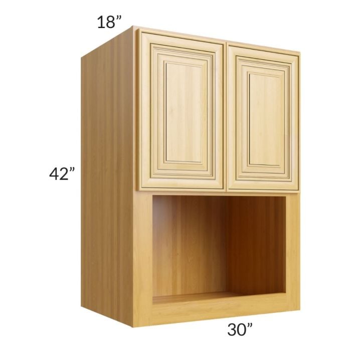 RTA Glazed Praline 30" x 42" Microwave Cabinet