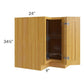 RTA Glazed Praline 33" Lazy Susan Corner Base with 2 Wood Baskets and 1 Decorative End Panel