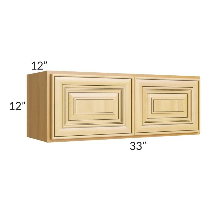RTA Glazed Praline 33" x 12" Wall Cabinet
