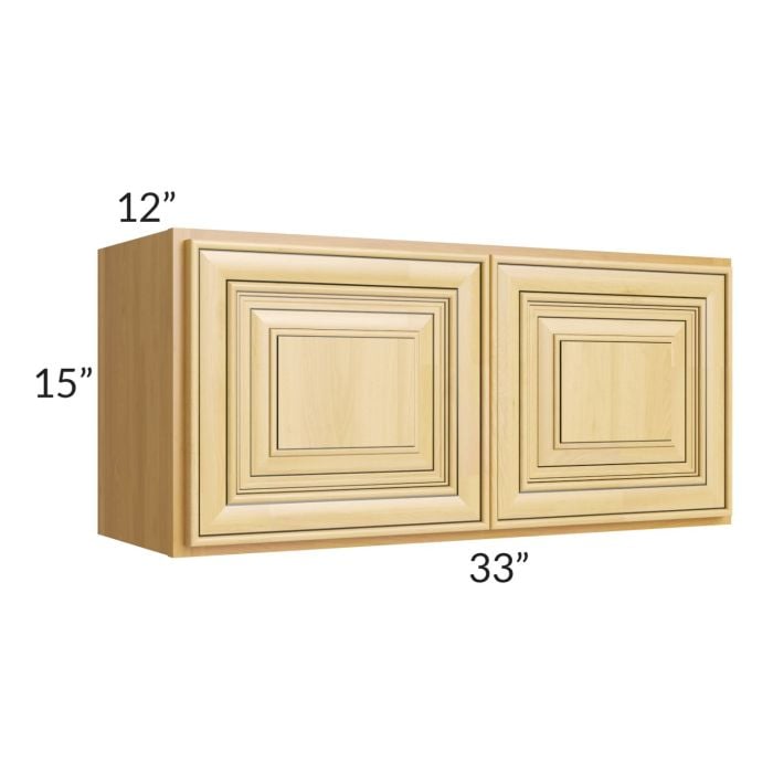 RTA Glazed Praline 33' x 15" Wall Cabinet