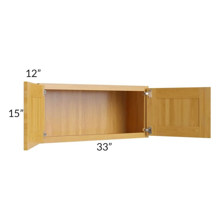 RTA Glazed Praline 33' x 15" Wall Cabinet