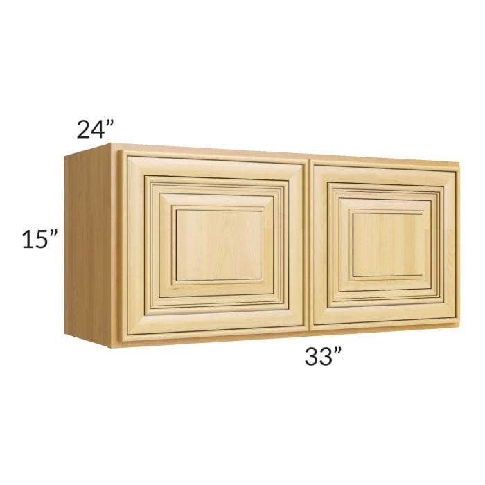 RTA Glazed Praline 33" x 15" x 24" Refrigerator Wall Cabinet