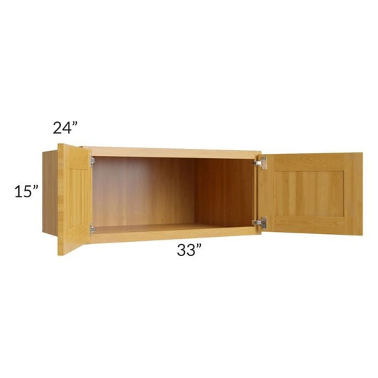 RTA Glazed Praline 33" x 15" x 24" Refrigerator Wall Cabinet