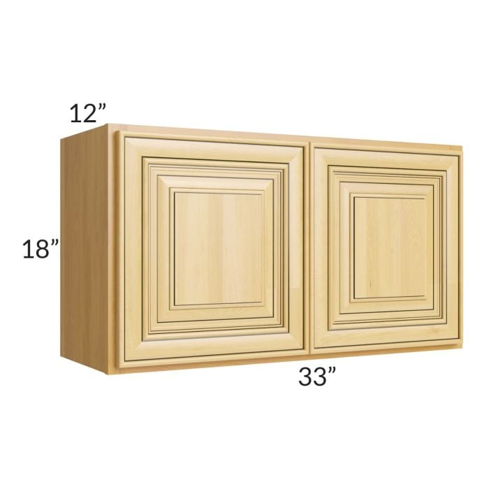 RTA Glazed Praline 33" x 18" Wall Cabinet
