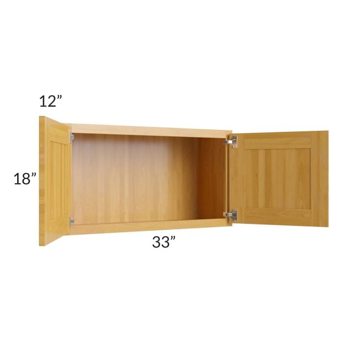 RTA Glazed Praline 33" x 18" Wall Cabinet