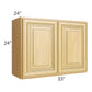RTA Glazed Praline 33" x 24" x 24" Refrigerator Wall Cabinet