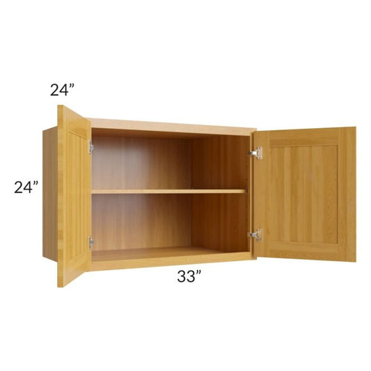 RTA Glazed Praline 33" x 24" x 24" Refrigerator Wall Cabinet