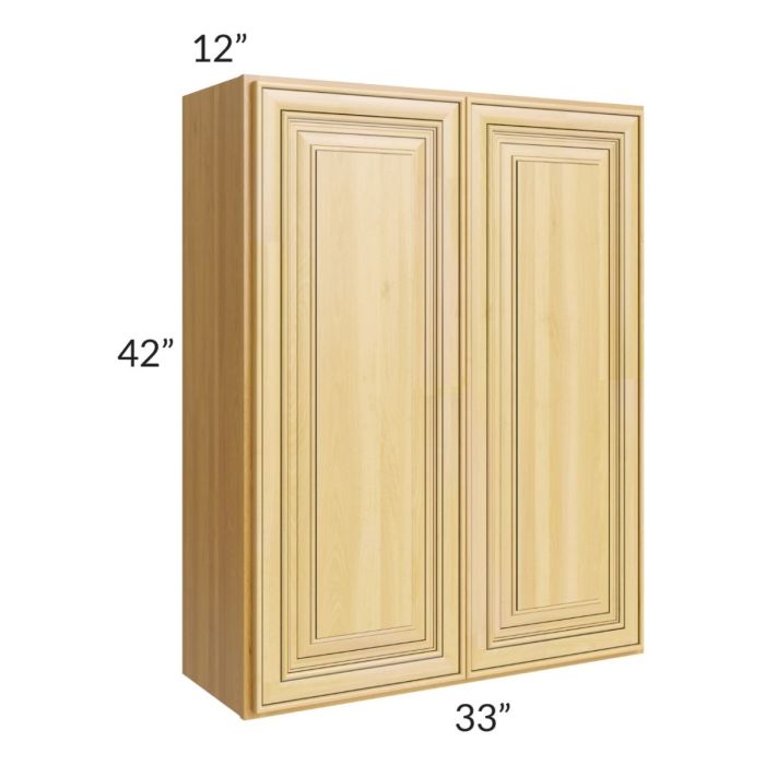 RTA Glazed Praline 33" x 42" Wall Cabinet