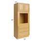RTA Glazed Praline 33" x 84" Universal Oven Cabinet