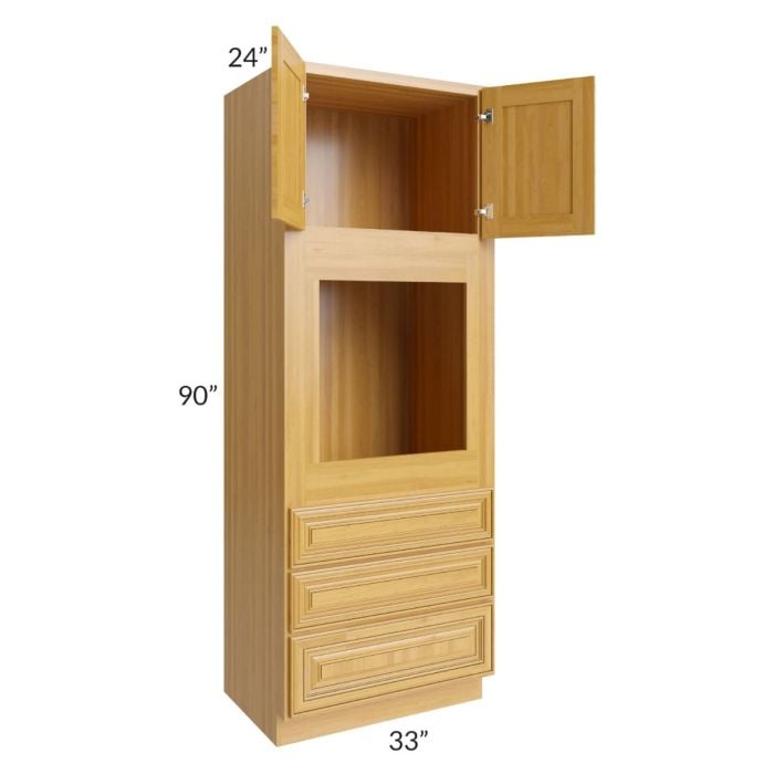 RTA Glazed Praline 33" x 90" Universal Oven Cabinet