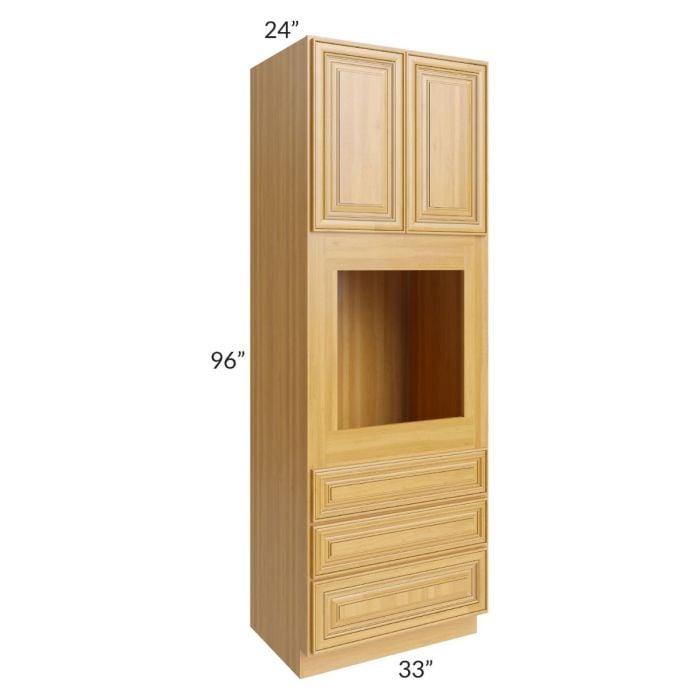 RTA Glazed Praline 33" x 96" Universal Oven Cabinet