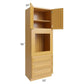 RTA Glazed Praline 33" x 96" Universal Oven Cabinet