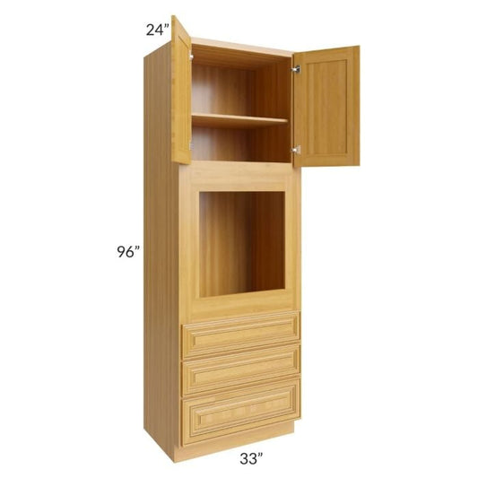 RTA Glazed Praline 33" x 96" Universal Oven Cabinet