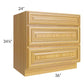 RTA Glazed Praline 36" 3-Drawer Base Cabinet