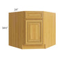 RTA Glazed Praline 36" Diagonal Corner Sink Base Cabinet with 1 Decorative End Panel