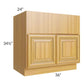 RTA Glazed Praline 36" Farm Sink Base with 2 Decorative End Panels