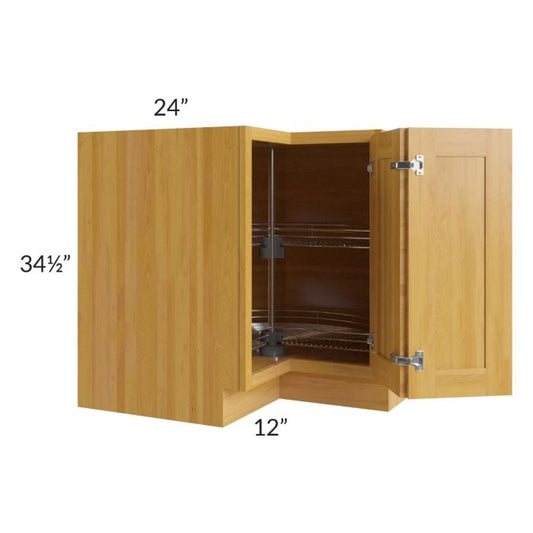 RTA Glazed Praline 36" Lazy Susan Corner Base with 2 Plastic Baskets