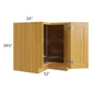 RTA Glazed Praline 36" Lazy Susan Corner Base with Stainless Steel Baskets with 2 Decorative End Panels