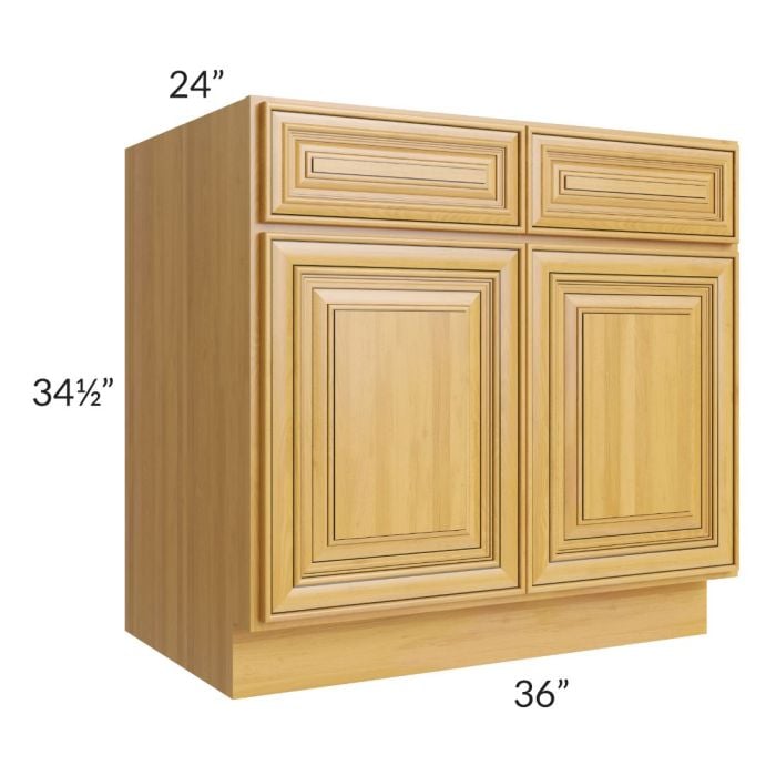 RTA Glazed Praline 36" Sink Base with 2 Decorative End Panels