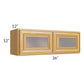 RTA Glazed Praline 36" x 12" Decorative Wall Cabinet with Beveled Glass
