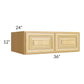 RTA Glazed Praline 36" x 12" x 24" Refrigerator Wall Cabinet