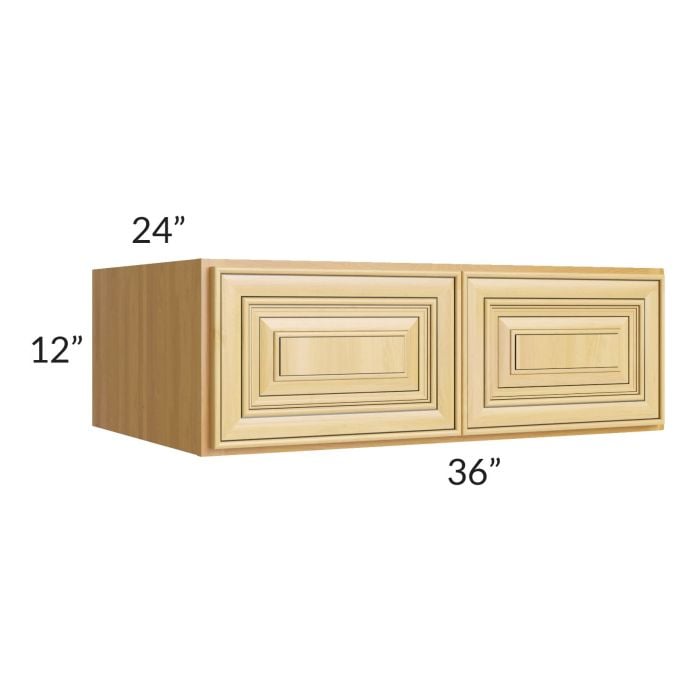 RTA Glazed Praline 36" x 12" x 24" Refrigerator Wall Cabinet