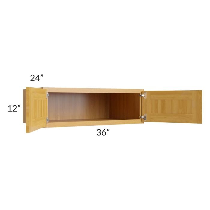 RTA Glazed Praline 36" x 12" x 24" Refrigerator Wall Cabinet