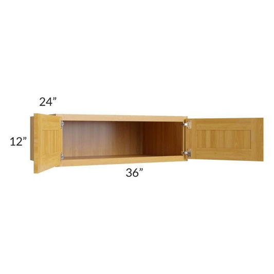 RTA Glazed Praline 36" x 12" x 24" Refrigerator Wall Cabinet