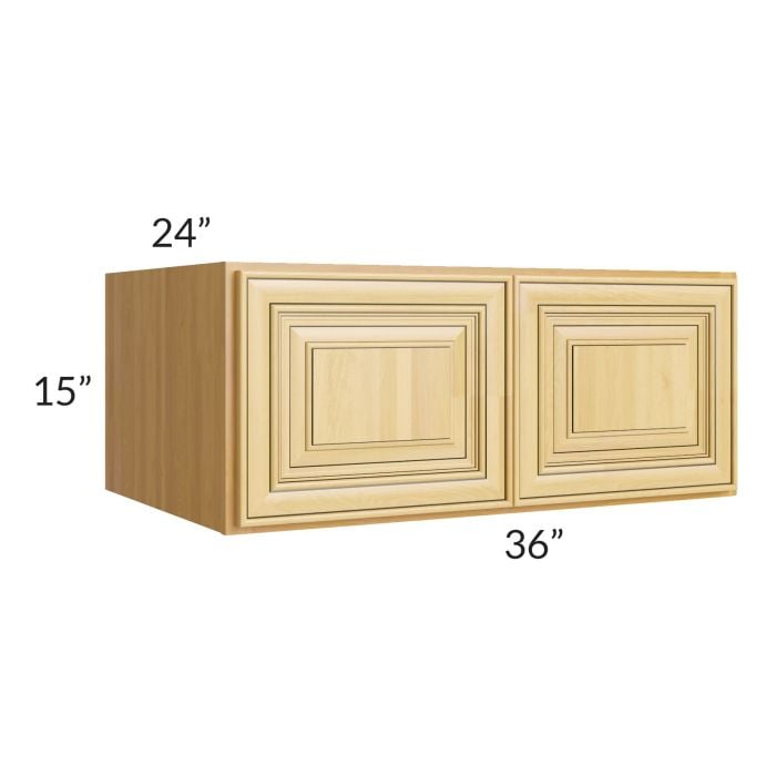 RTA Glazed Praline 36" x 15" x 24" Refrigerator Wall Cabinet