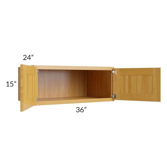 RTA Glazed Praline 36" x 15" x 24" Refrigerator Wall Cabinet