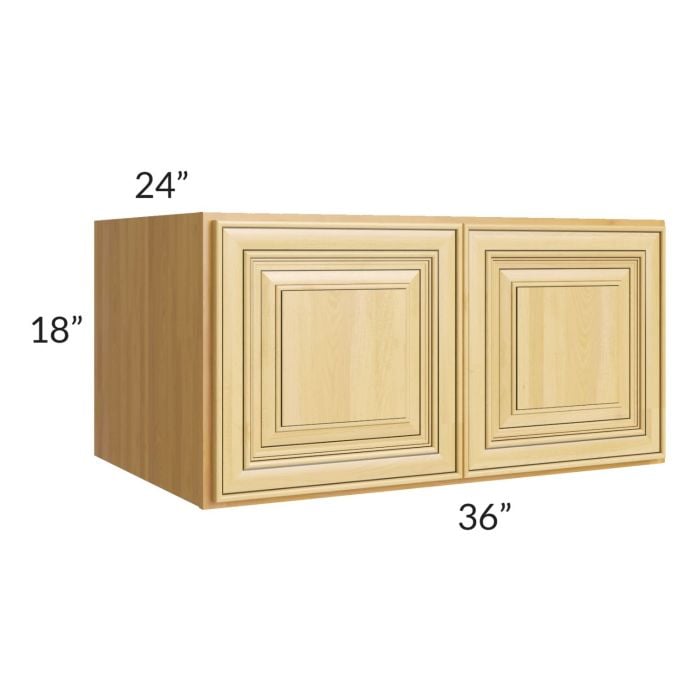 RTA Glazed Praline 36" x 18" x 24" Refrigerator Wall Cabinet
