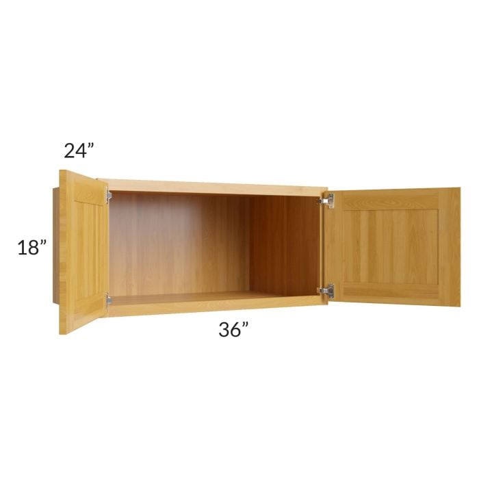RTA Glazed Praline 36" x 18" x 24" Refrigerator Wall Cabinet