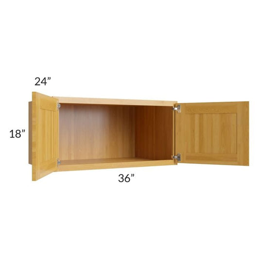 RTA Glazed Praline 36" x 18" x 24" Refrigerator Wall Cabinet