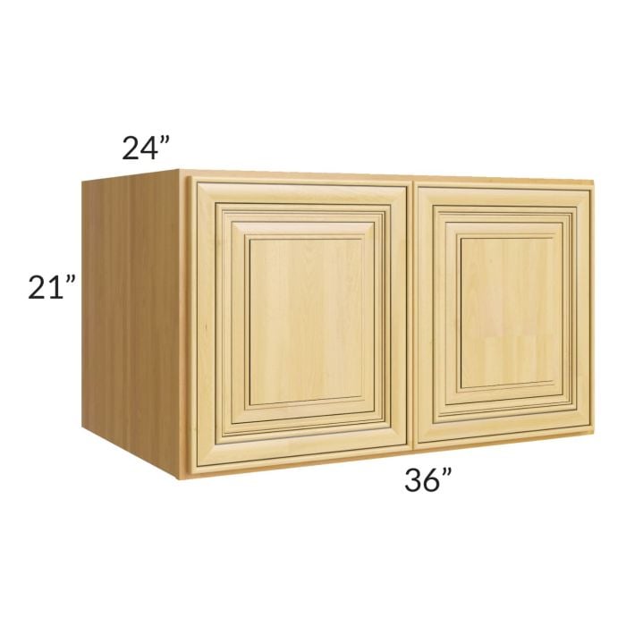 RTA Glazed Praline 36" x 21" x 24" Refrigerator Wall Cabinet