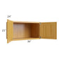 RTA Glazed Praline 36" x 21" x 24" Refrigerator Wall Cabinet