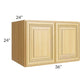RTA Glazed Praline 36" x 24" x 24" Refrigerator Wall Cabinet