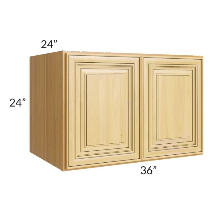 RTA Glazed Praline 36" x 24" x 24" Refrigerator Wall Cabinet