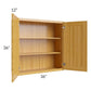 RTA Glazed Praline 36" x 36" Wall Cabinet with 1 Decorative End Panel