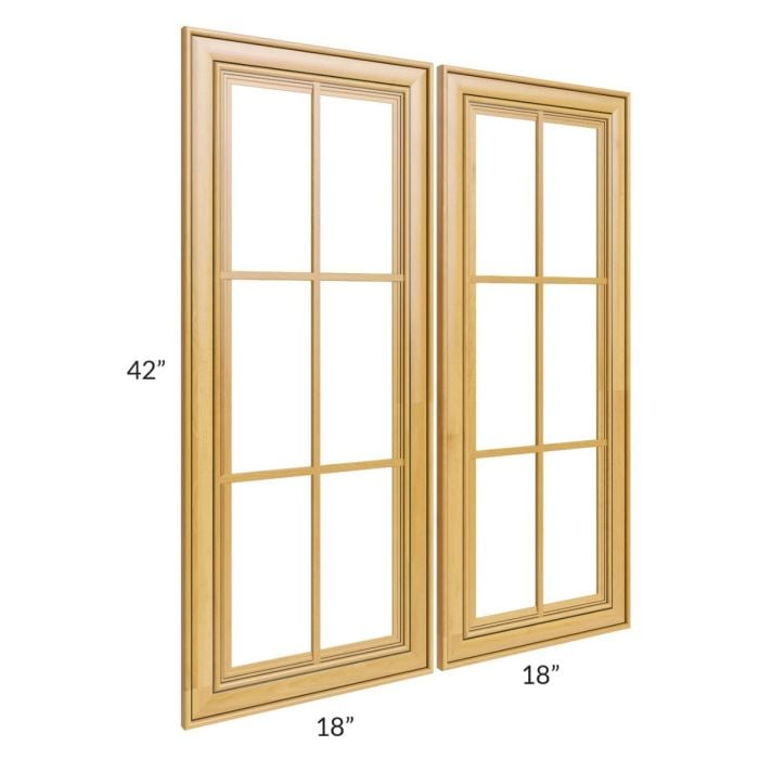 RTA Glazed Praline 36" x 42" Mullion Glass Door