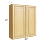 RTA Glazed Praline 36" x 42" Wall Cabinet with Mullion Glass Door
