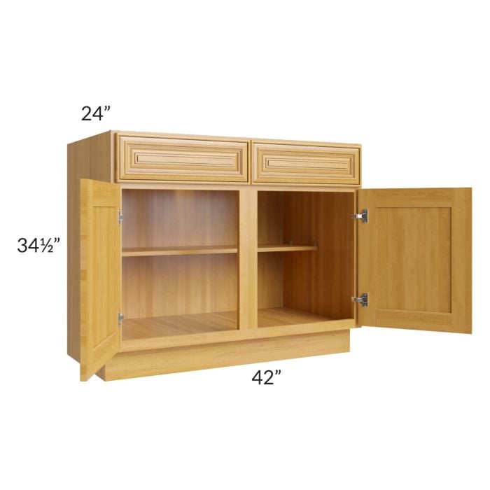 RTA Glazed Praline 42" Base Cabinet