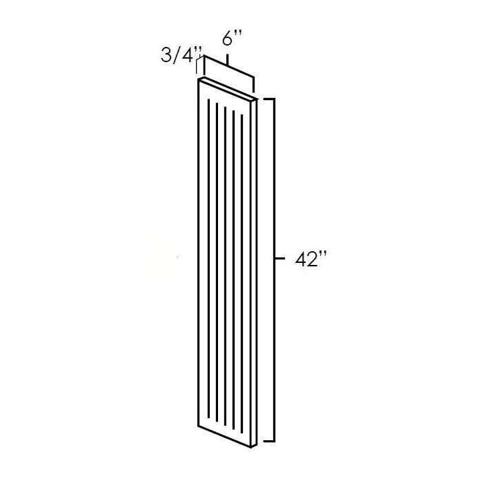 RTA Glazed Praline 6" x 42" Fluted Wall Filler