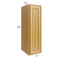 RTA Glazed Praline 9" x 30" Wall Cabinet with 1 Decorative End Panel