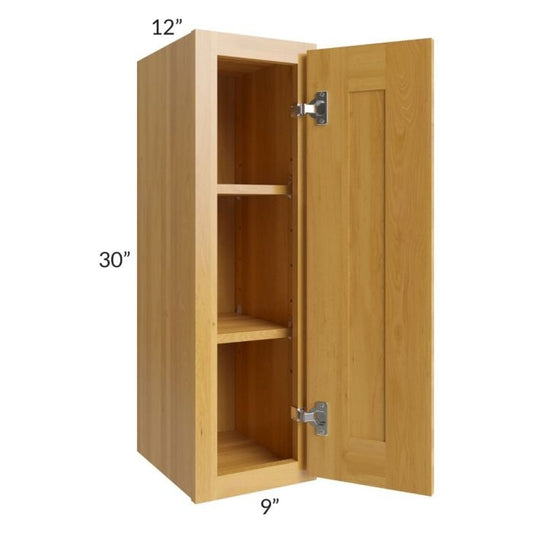 RTA Glazed Praline 9" x 30" Wall Cabinet with 2 Decorative End Panels