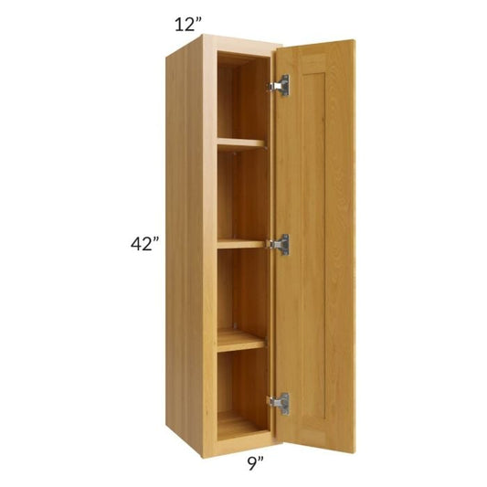 RTA Glazed Praline 9" x 42" Wall Cabinet with 1 Decorative End Panel